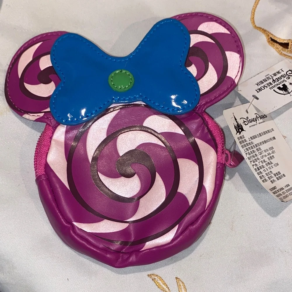 Shanghai Disney Pink and Blue Swirl Coin Purse - Picture 1 of 3